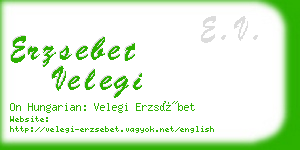 erzsebet velegi business card